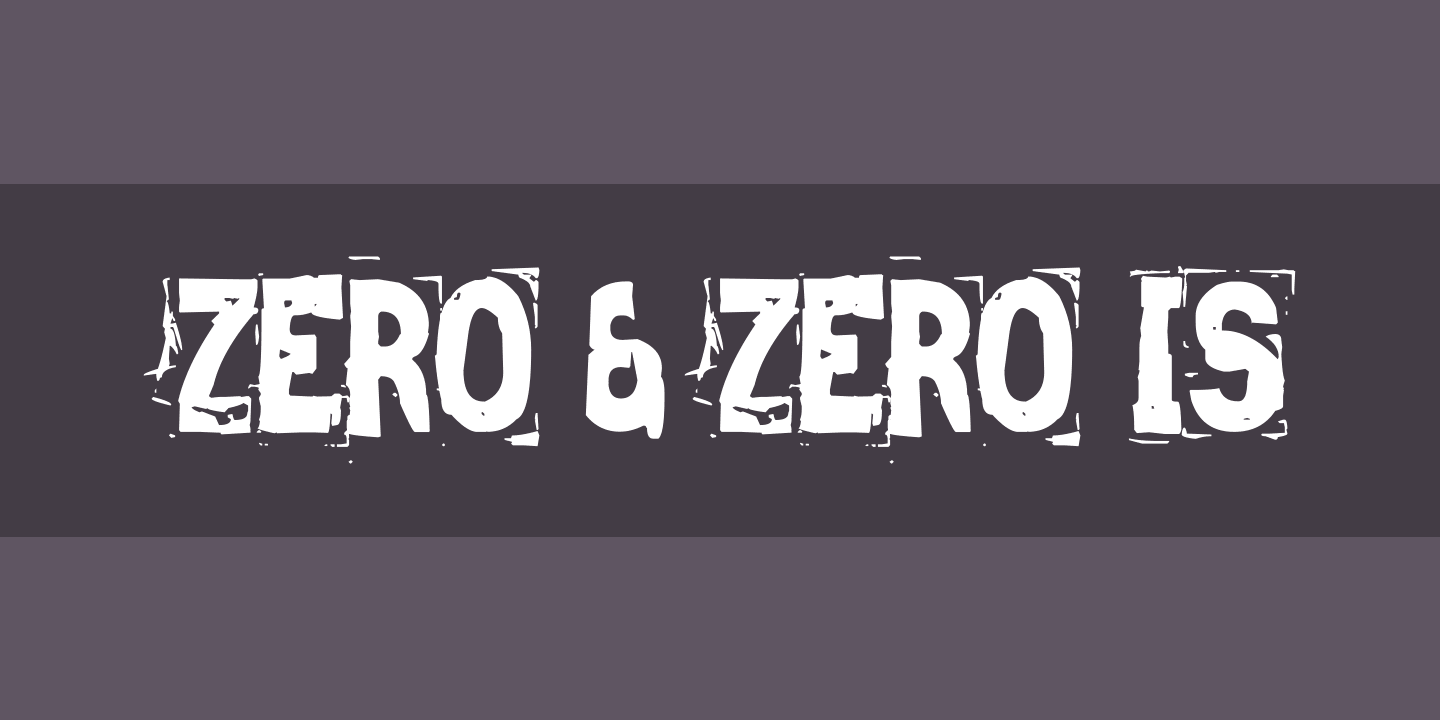 Пример шрифта Zero & Zero Is